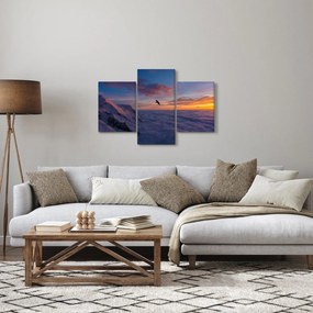 Obraz pri západe slnka, Mt. blanc (90x60 cm)