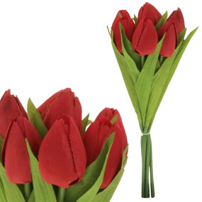 Autronic - Puget tulipánů, 7 květů, barva červená. - KN6121 RED