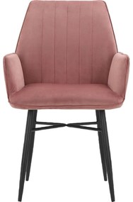 Svetloružové čalúnené jedálenské kreslá v súprave 2 ks Anzo – Støraa