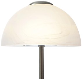 Dizajnová stolná lampa oceľová s opálovým sklom vrátane LED stmievateľná - Joya