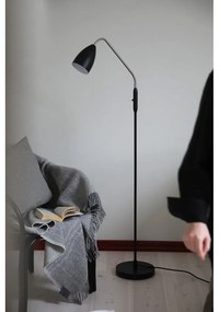 Čierna LED stmievateľná stojacia lampa s kovovým tienidlom (výška 140 cm) Patro – Markslöjd