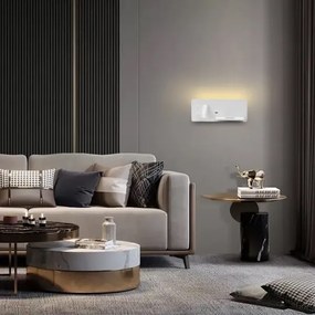 Immax 08285L-LED Nástenné sviet. s pol., USB a bezdr. nab. LED/3W/230V + LED/3W