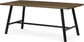 Jedálenský stôl 180x90 cm HT-T1818 WAL orech / čierne nohy