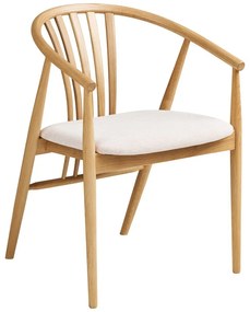 Jedálenská stolička s podrúčkami z dubového dreva v prírodnej farbe Agustin – House Nordic