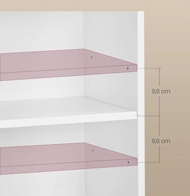 Noční stolek Vasagle Vimi 40 cm bílý