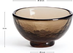 Hnedá sklenená miska Sileia – Kave Home