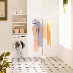 Sušiak na bielizeň, s 3 otočnými ramenami, na 27 ks oblečenia, výška 151,5 cm, biely