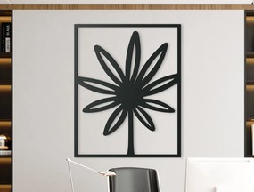 drevko Minimalistický obraz Kvet Rozmer obrazu: 41 x 32,5 cm, Farba dekorácie: Čierna