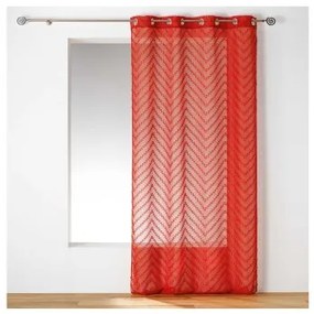 Sammer Elegantná záclona v červenej farbe so vzorom 140x240 3574386263481