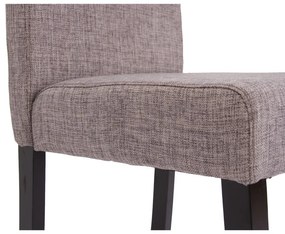 Jedálenská stolička Litta sivá látka (SET 2 ks) - Tmavo hnedá