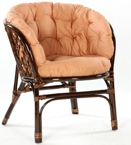 Ratanová stolička Bahama tmavohnedá/cappucino