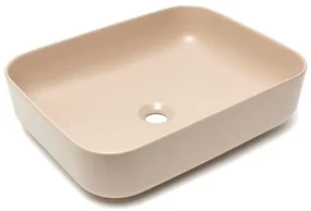 Umývadlo na dosku SAT Infinitio 50x39 cm hnědá mat bez prepadu SATINF5039LBRM