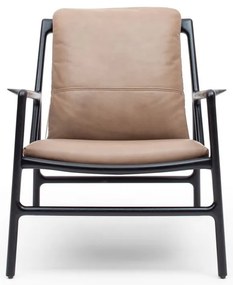 Čierno-béžové kožené kreslo Dedo – Gazzda