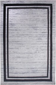 Protišmykový koberec MILANO 80007-02 čierny / sivý