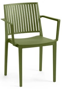 Zelená plastová záhradná stolička Bars - Rojaplast