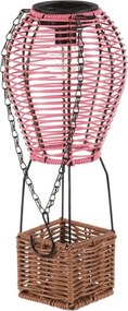 Solárny lampáš balón s LED osvetlením PLA113 PINK-S