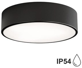 Kúpeľňové stropné svietidlo CLEO 2xE27/24W/230V pr. 30 cm čierna IP54