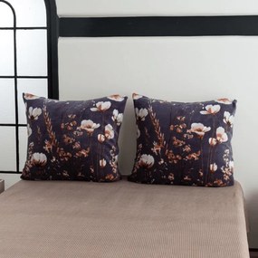 Obojstranná obliečka na vankúšik DUO SENSE ARVENA 45x45 cm mikroplyš/flanel, tmavo sivá