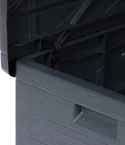 WOOD záhradný plastový úložný box 420 L, grafit