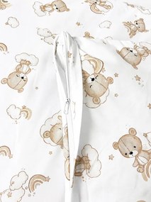Obliečka na zavinovačku / perinku Teddy hnedá 73x73 cm | Bavlnená obliečka na zips