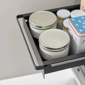 Čierna kovová prídavná polička 30x42 cm Tower – YAMAZAKI