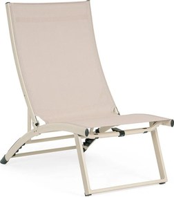 Béžové kovové záhradné ležadlo Taylor – Bizzotto