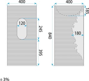 Rea Travena Square, voľne stojace umývadlo 400×400×840 mm, béžová-ecru, REA-U3534