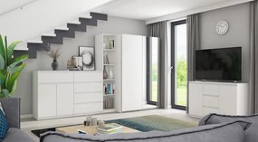 Komoda so 4 zásuvkami Carlos, biela, 75 cm