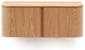 Závesná skrinka pod umývadlo v dekore jaseňa v prírodnej farbe 90x35 cm Salaya – Kave Home