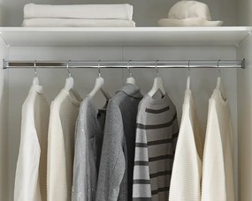 Šatníková skriňa Valencia, 206 cm, dub artisan/biela