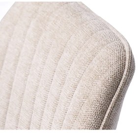 Béžové čalúnené jedálenské kreslo s podrúčkami Nolan – Unique Furniture