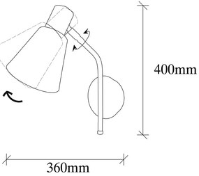 Nástenné svietidlo v bronzovej farbe ø 15 cm Sivani – Opviq lights