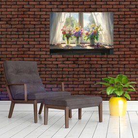 Obraz - Kytica pri okne (90x60 cm)