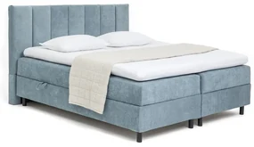 Modrá boxspring posteľ s úložným priestorom 160x200 cm Elva Bold Line – Bonami Selection