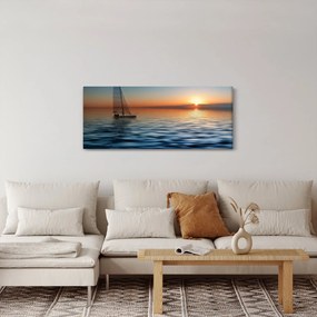 Obraz - Plachetnica na mori (120x50 cm)