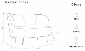 Dvojmiestna pohovka Clove 130 × 77 × 80 cm