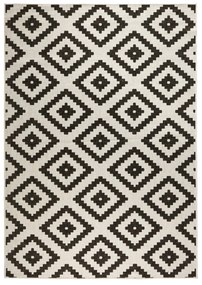 Čierno-krémový vonkajší koberec NORTHRUGS Malta, 120 x 170 cm