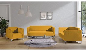 Sedacia súprava Denim 3+2+1, Dostupné poťahy: Solo 263, Farby nožičiek: dub
