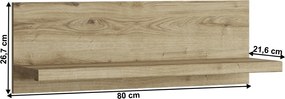Polička DORSI 80, dub Navarra