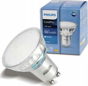 10x GU10 LED žiarovka PHILIPS 4,9W 550lm 4000k prémiová