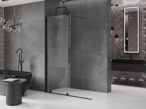 Mexen Velar, posuvné dvere do otvoru typ Walk-In 150 cm, 8mm číre sklo, čierna matná, 871-150-000-03-70