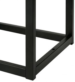 Lavica Polson - zamat, čierny rám 120 cm - Modrá