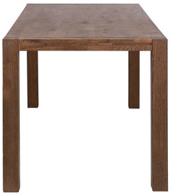Jedálenský stôl z dubového dreva 180 x 85 cm tmavé drevo NATURA Beliani