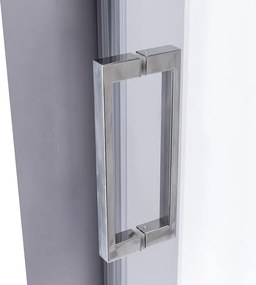 BPS-koupelny Posuvné sprchové dvere HYD-PD03B 100 chróm/transparent pre inštaláciu do niky + vanička HYD-OSV-SXL03C 100x80 biela