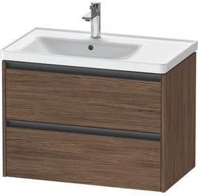 DURAVIT Ketho 2 závesná skrinka pod asymetrické umývadlo (ľavé), 2 zásuvky, 784 x 455 x 549 mm, orech tmavý, K25285021210000