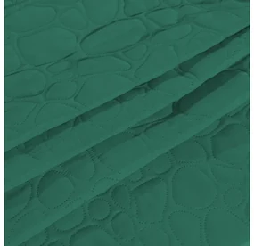 Zelený prehoz na posteľ so vzorom STONE Rozmer: 170 x 210 cm