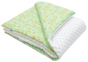 NEW BABY Detská deka z Minky s výplňou New Baby Harmony zelená 70x100 cm