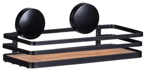 WENKO 24979800-Polica ALBA 26,5x12,5 cm čierna/hnedá