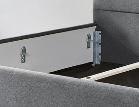 Posteľ Domango 140x200 cm,stredne šedá látka