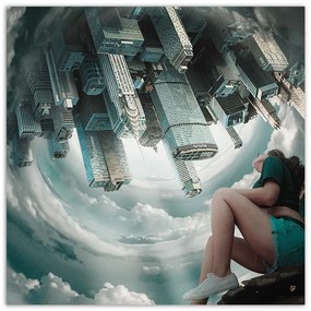 Gario Obraz na plátne Pohľad na mrakodrapy - Zehem Chong Rozmery: 30 x 30 cm